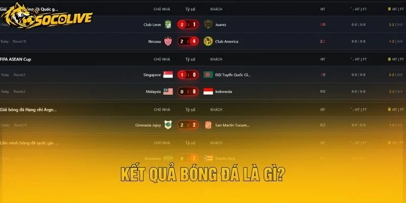 Kết Quả Bóng Đá Là Gì?